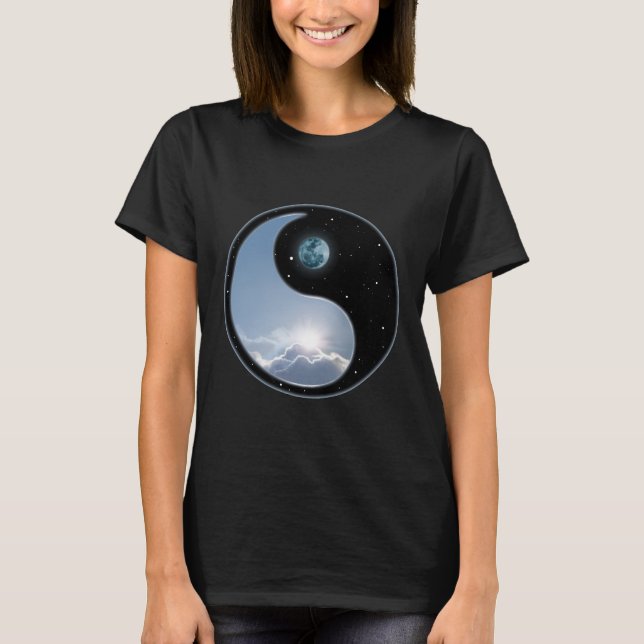 Sun-Mond Yin-Yang T-Shirt (Vorderseite)