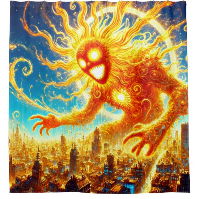 Sun Monster Duschvorhang (Vorderseite)