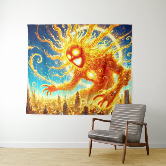 Sun Monster Wandteppich (Beispiel (Horizontal))
