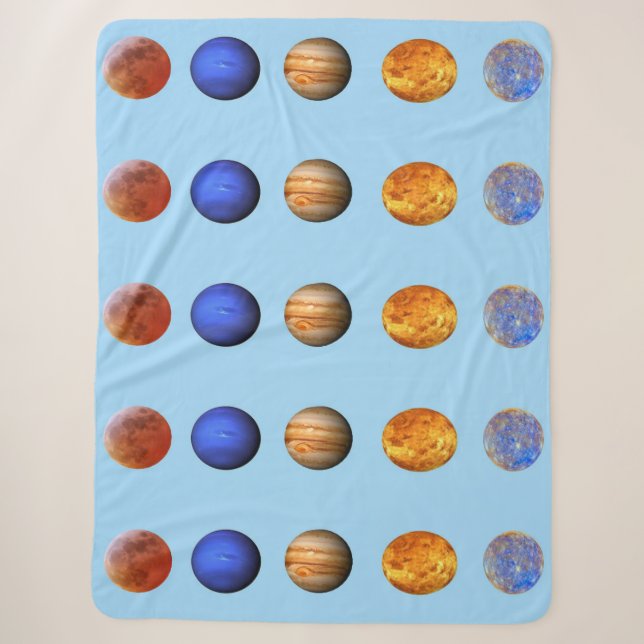 Sun, Moon and Stars2 Fleece Blanket 60"x 80" Sherpadecke (Vorderseite)