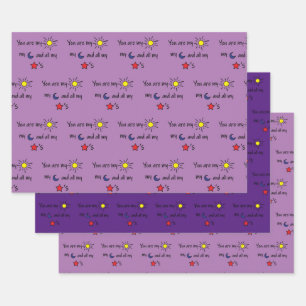 Sun-Moon-and-Stars- Geschenkpapier Set