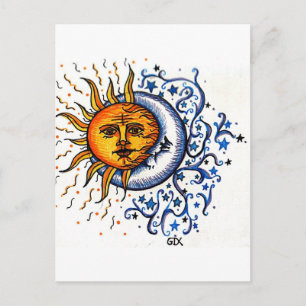 SUN MOON ART DESIGN POSTKARTE