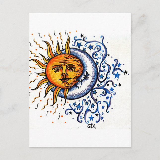 SUN MOON ART DESIGN POSTKARTE (Vorderseite)