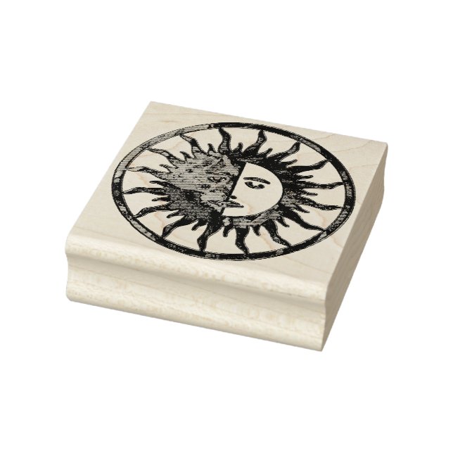 Sun & Moon - blau grün + Ihr Backgr. Gummistempel (Stempel)