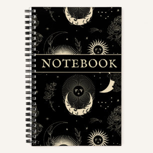 Sun Moon Cosmic Vintag Spiral Notebook Notizbuch