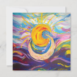 "Sun & Moon" Ermutigungsflachkarte Mitteilungskarte