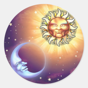 Sun & Moon Faces Stickers