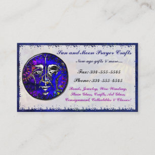 Sun Moon Gebet New Age METAPHYSICAL SHOP HANDEL Visitenkarte