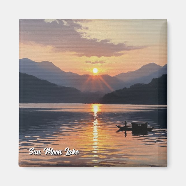 Sun Moon Lake Taiwan Sunrise Magnet (Vorne)