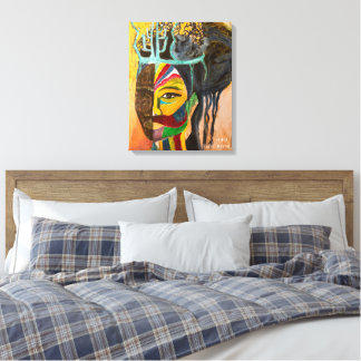 "Sun & Moon Maaking Liebe" - Druck auf Leinwand