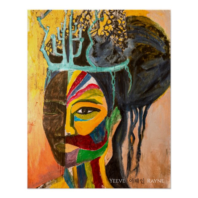 "Sun & Moon Making Liebe" Originale Kunstdrucke Poster (Vorderseite)