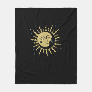 Sun Moon mit 90ern Hexenwhimsigoth Ästhetik Fleecedecke