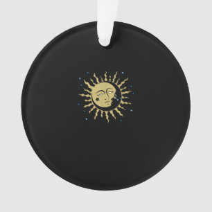 Sun Moon mit 90ern Hexenwhimsigoth Ästhetik Ornament
