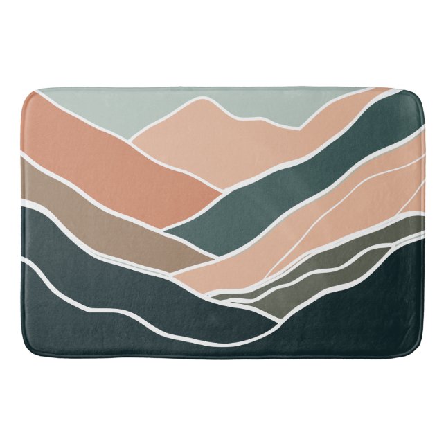 Sun & Moon Mountains Badematte (Vorderseite)
