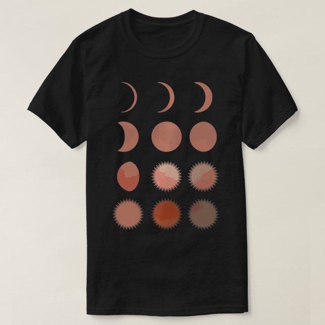 Sun Moon Phases Abstrakter Bohemischer Pullover (Design vorne)