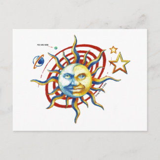 SUN-MOON-POST-KARTE POSTKARTE