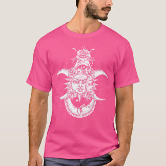 Sun Moon Rose Astrologie Galaxy Weltraumastronomie T-Shirt