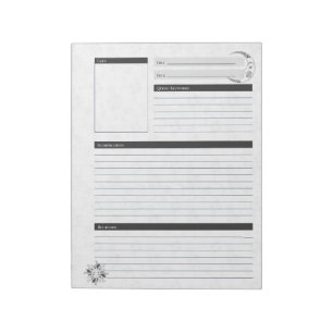Sun Moon Single Card Tarot Reading Journal Notizblock