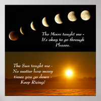 Sun Moon Spiritual Inspirational Quote Poster