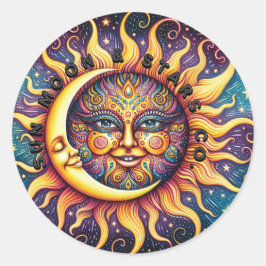 Sun, Moon & Stars Co. Runder Aufkleber