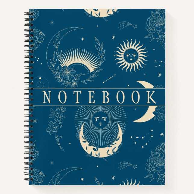 Sun Moon Stars Cosmic  Notizbuch (Vorderseite)