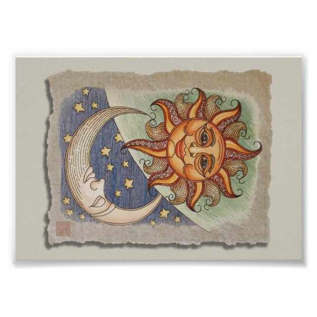 Sun Moon & Stars Fotodruck (Vorne)