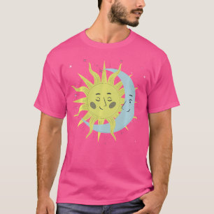Sun Moon Stars Galaxie Astrologie Universum Space T-Shirt