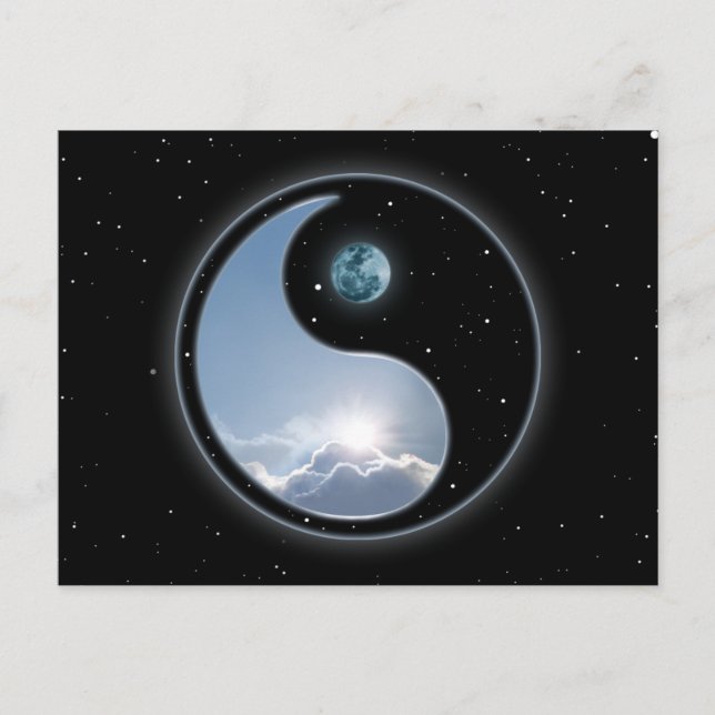 Sun-Moon Yin-Yang Postkarte (Vorderseite)