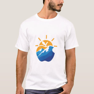 Sun Mountain Wave Circle T-Shirt Nature Amateur