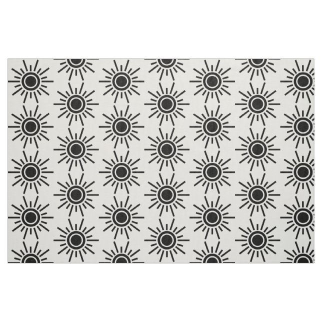 Sun Muster 02 - Schwarz Stoff (Fat Quarter (45,7 x 55,9 cm))