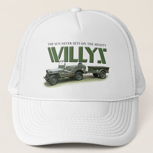 Sun ne place jamais sur le casquette de Willys (Devant)