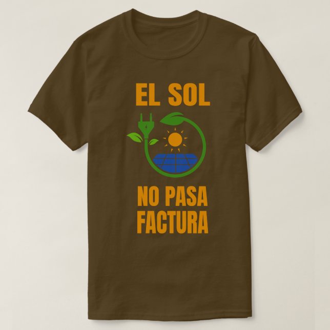 Sun No Bill Solar System Solar Power T-Shirt (Design vorne)