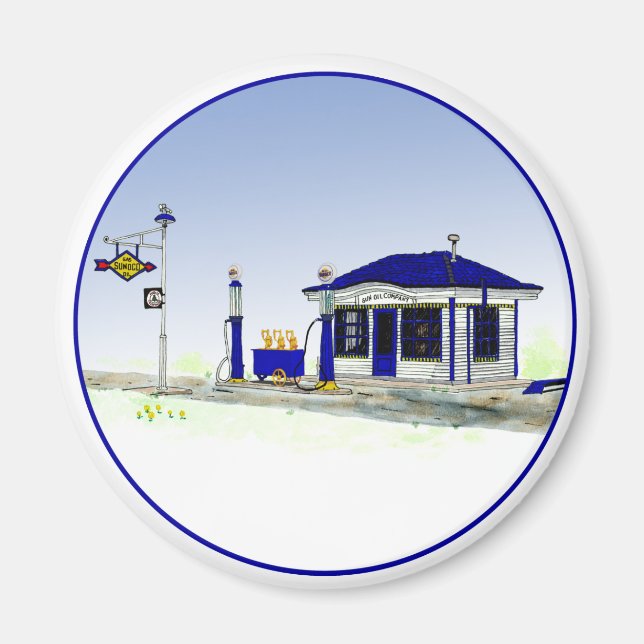 Sun Oil Station Magnet (Vorne)