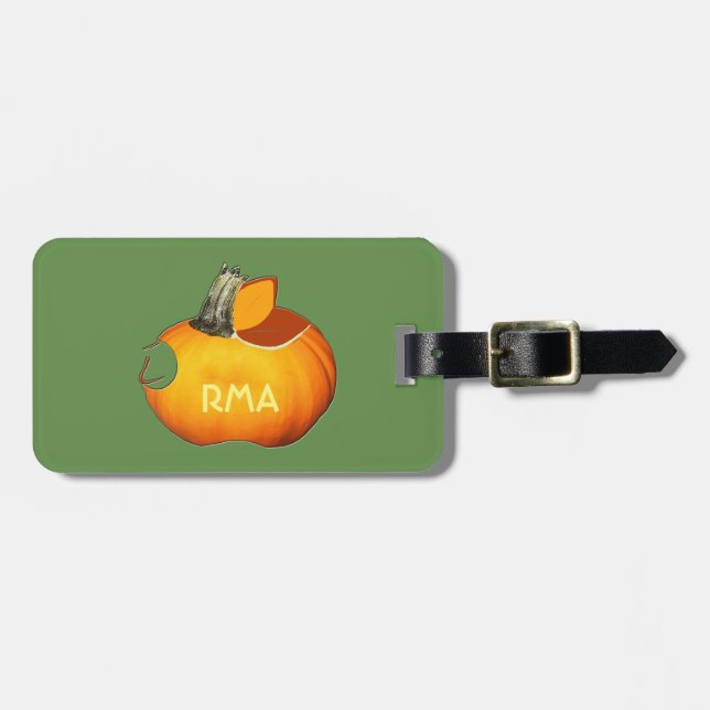 Sun-Orangen-Kürbis Gepäckanhänger (Vorderseite horizontal)