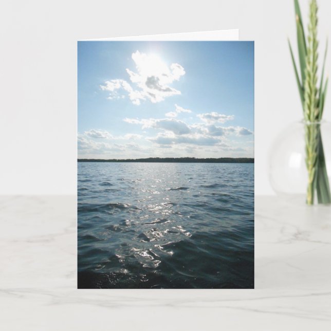 "Sun Over French Lake" Geburtstagskarte Karte (Vorderseite)