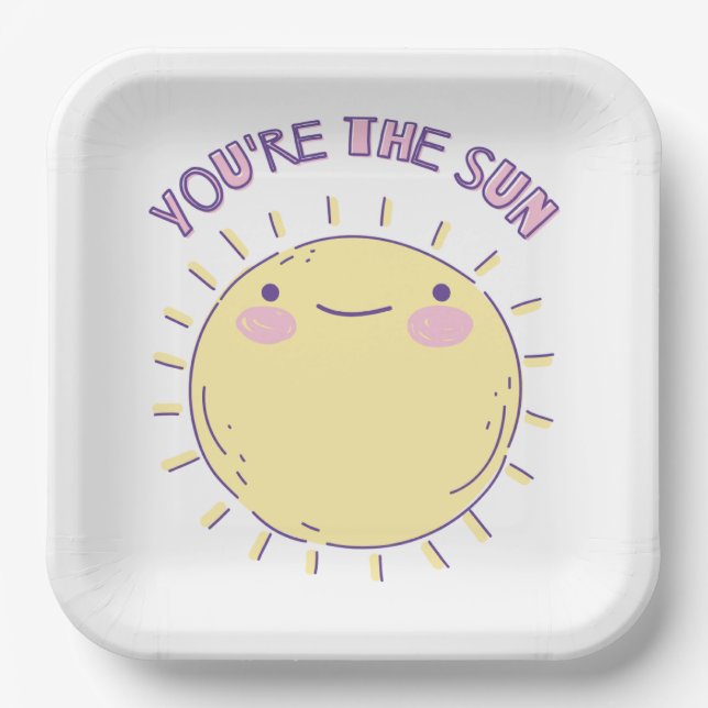 Sun Paper Plate Pappteller (Vorderseite)