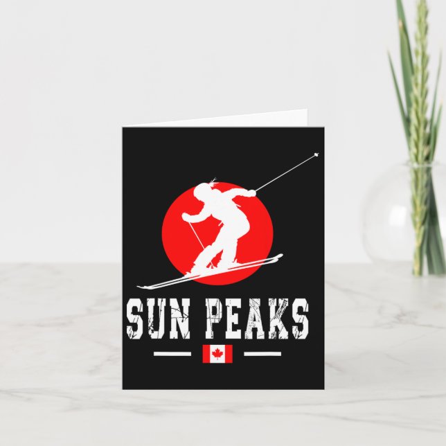 Sun Peaks Canada Ski Resort Rocky Mountains Canadi Karte (Vorderseite)