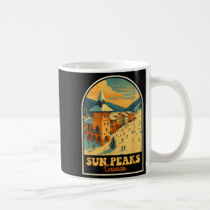 Sun Peaks Kanada Vintages Design Retro Ski Village Kaffeetasse