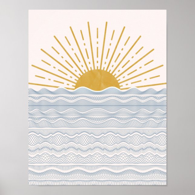 Sun Poster, Sun Wall Art, Sunrise Poster, Sun Prin Poster (Vorne)