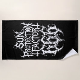 Sun Protection Factor 666 Metal Logo Strandtuch