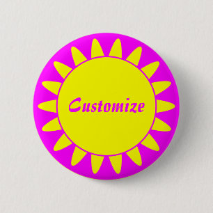 Sun Ray Template - 3 - Magenta & Yellow Button