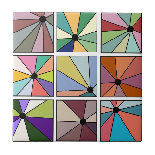 Sun Rays Fliese (Vorderseite)