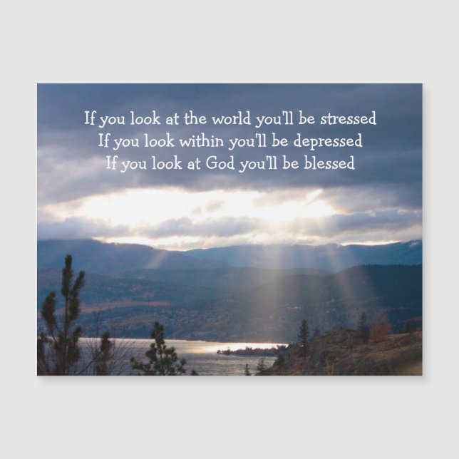  Sun Rays Lakeshore Storm Clouds Look at God  Post Magnetkarte (Vorderseite)