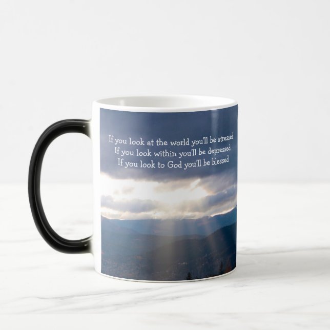Sun Rays Lakeshore Sturmwolken Blick auf die Tasse (Links)