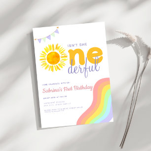 Sun Regenbogen ist nicht ihr einsamer erster Gebur Einladung