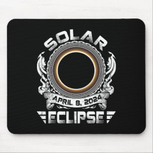 Sun Retro Solar Eclipse 2024 Totality 8. April Män Mousepad