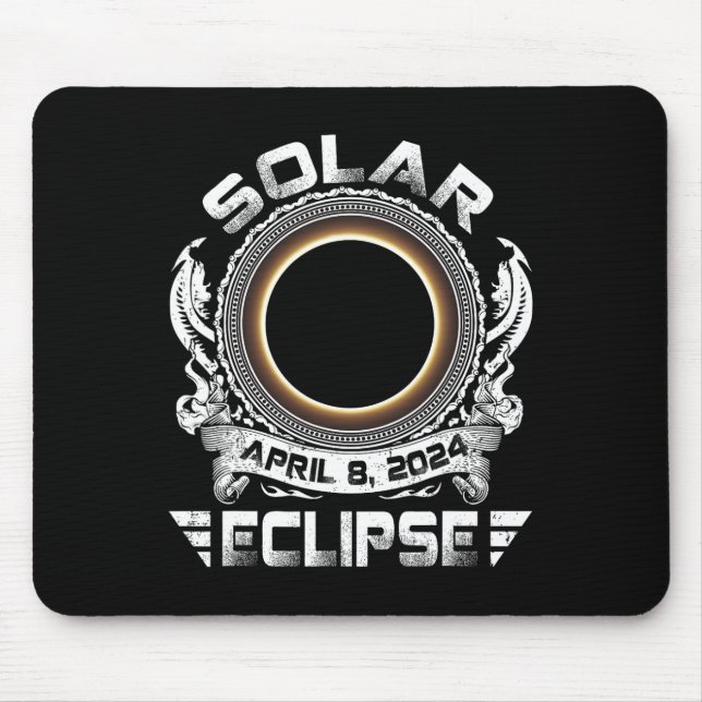 Sun Retro Solar Eclipse 2024 Totality 8. April Män Mousepad (Vorne)
