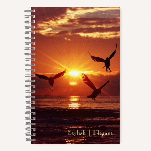 Sun Rise Spiral Notebook Notizbuch (Vorderseite)