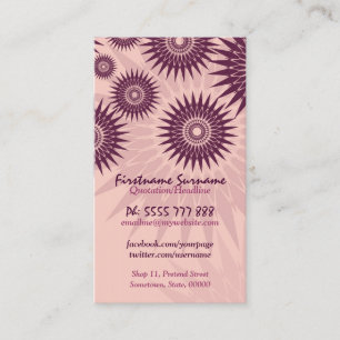 Sun Rosea avec Carte de visite de logo