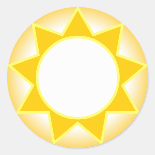 Sun Runder Aufkleber (Vorderseite)